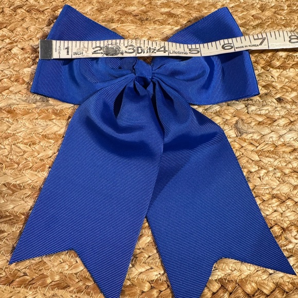 New Two Hand Crafted Big Hair Bows One Red/One Blue - Picture 4 of 6